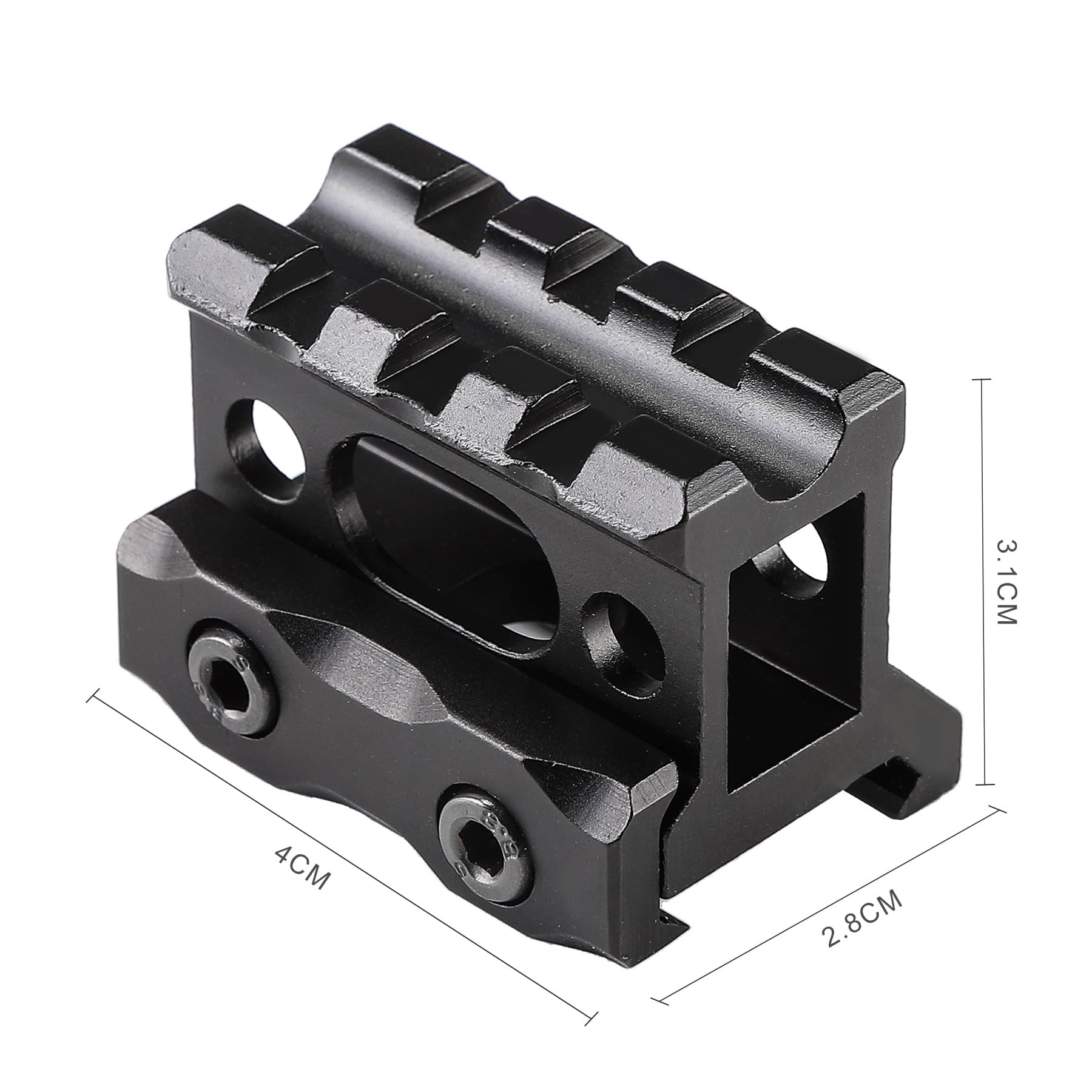 1*20mm Tactical Red Dot Sight with Riser, 4 MOA