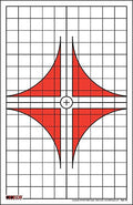 EZ2C Targets Style 10: Rifle Scope Sight in Paper Target 11”x17” USA MADE