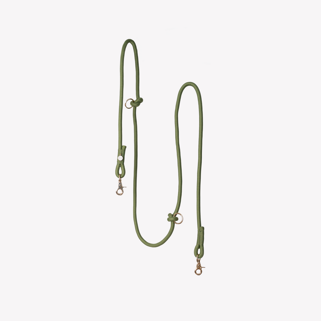 'Green' - Hands Free Braided Leash