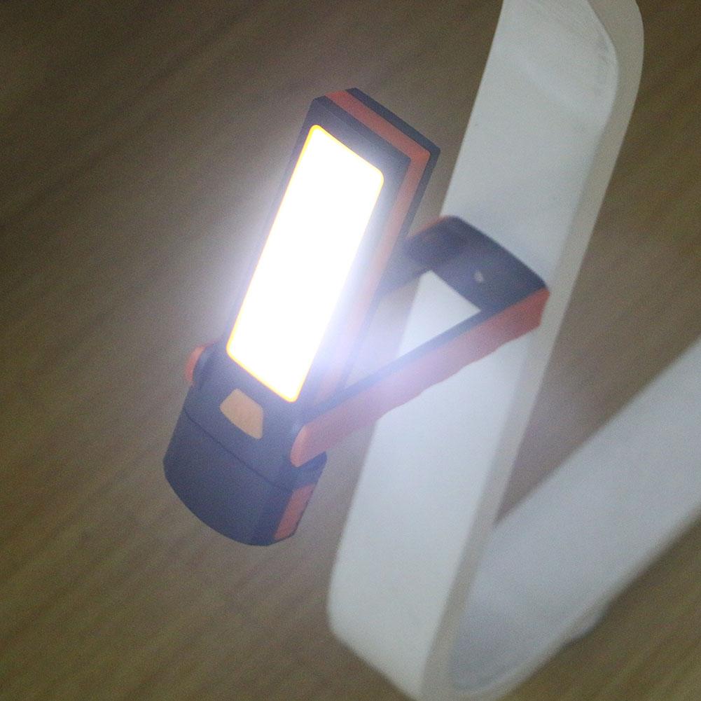 COB LED Work Light Inspection Lamp Flashlight Torch Magnetic Hook Hand Tool Garage Outdoors Camping SportAAA