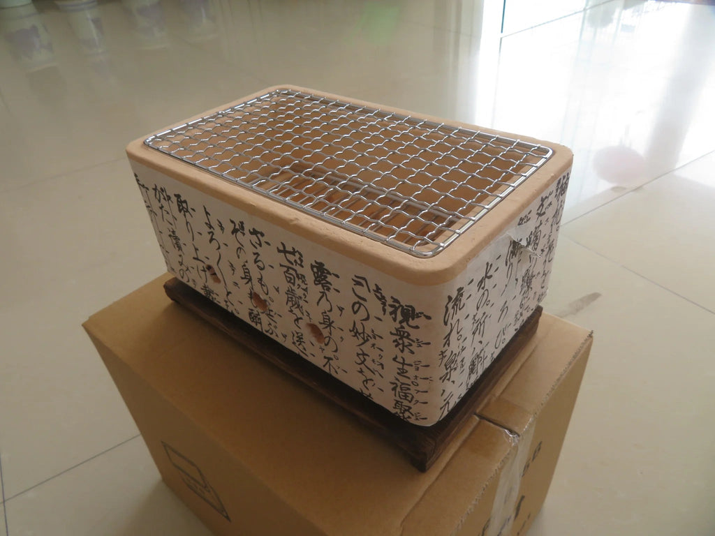 Global Kut Stainless Steel Yakitori Grill – Portable Tabletop Charcoal Grill for Authentic Japanese BBQ