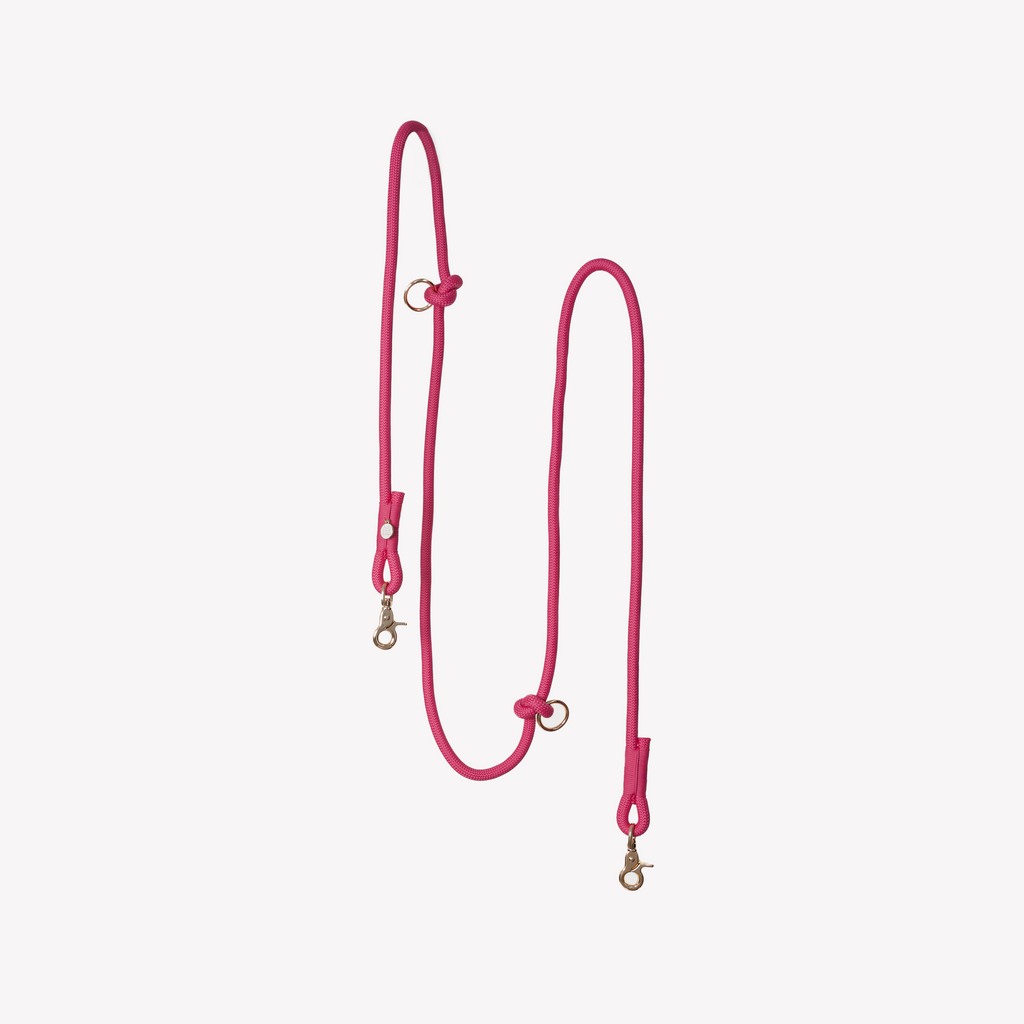 'Magenta' - Hands Free Braided Leash
