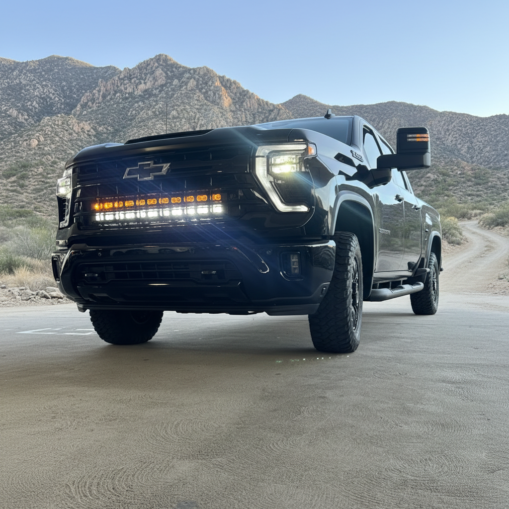 Silverado 2500 3500 light bar single 40in Light Bar - PRO