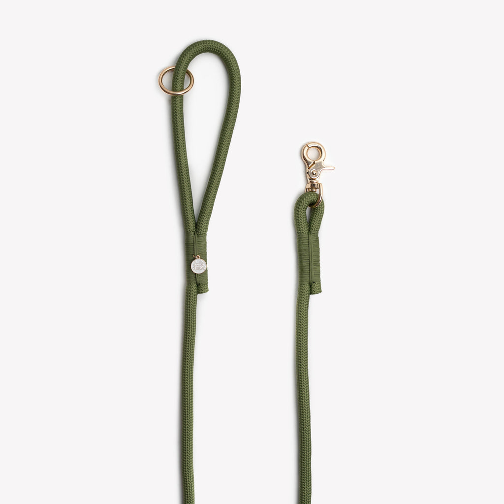 'Green' - Braided Rope Leash