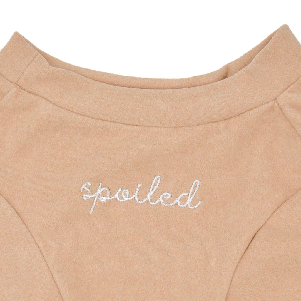 Spoiled Mock Neck Shirt - Latte