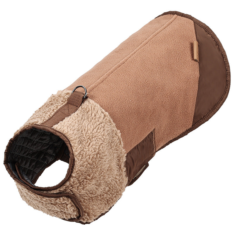 Pet Windproof Adjustable Down-Padded Jacket Warm Reversible Vest For Dogs