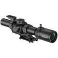PINTY  1-8x24 FFP LPVO Rifle Scope with Red & Green Illuminated Reticle, Self-Locking Turrets & Cantilever Mount for Picatinny Rail