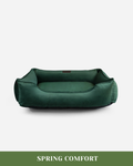 Chester & Lee | Classic Velvet Sleeper Dog Bed Green