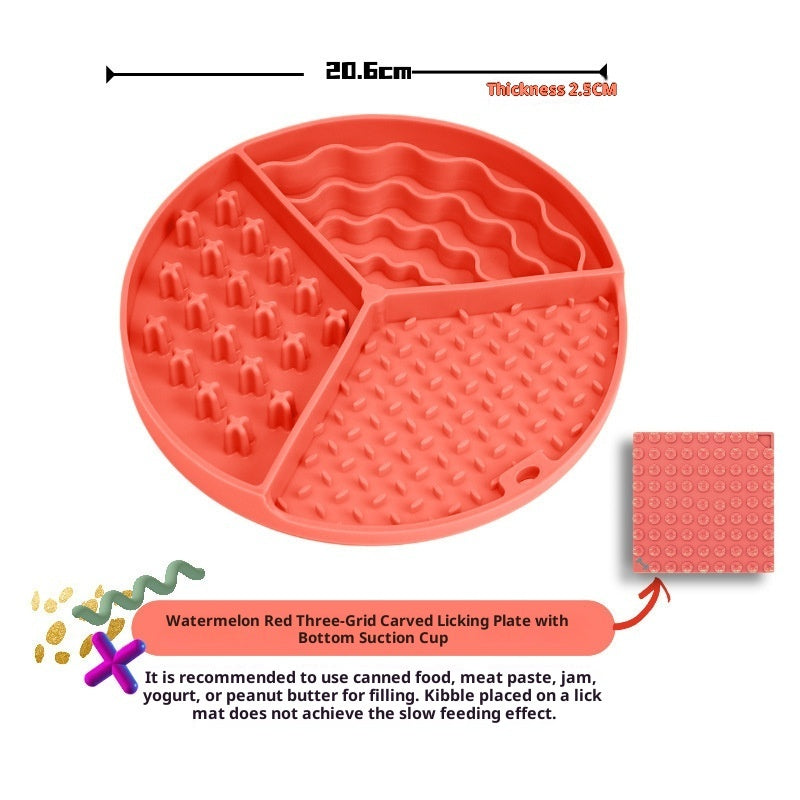 Dog Slow Feeder Bowl Silicone Lick Mat Toy