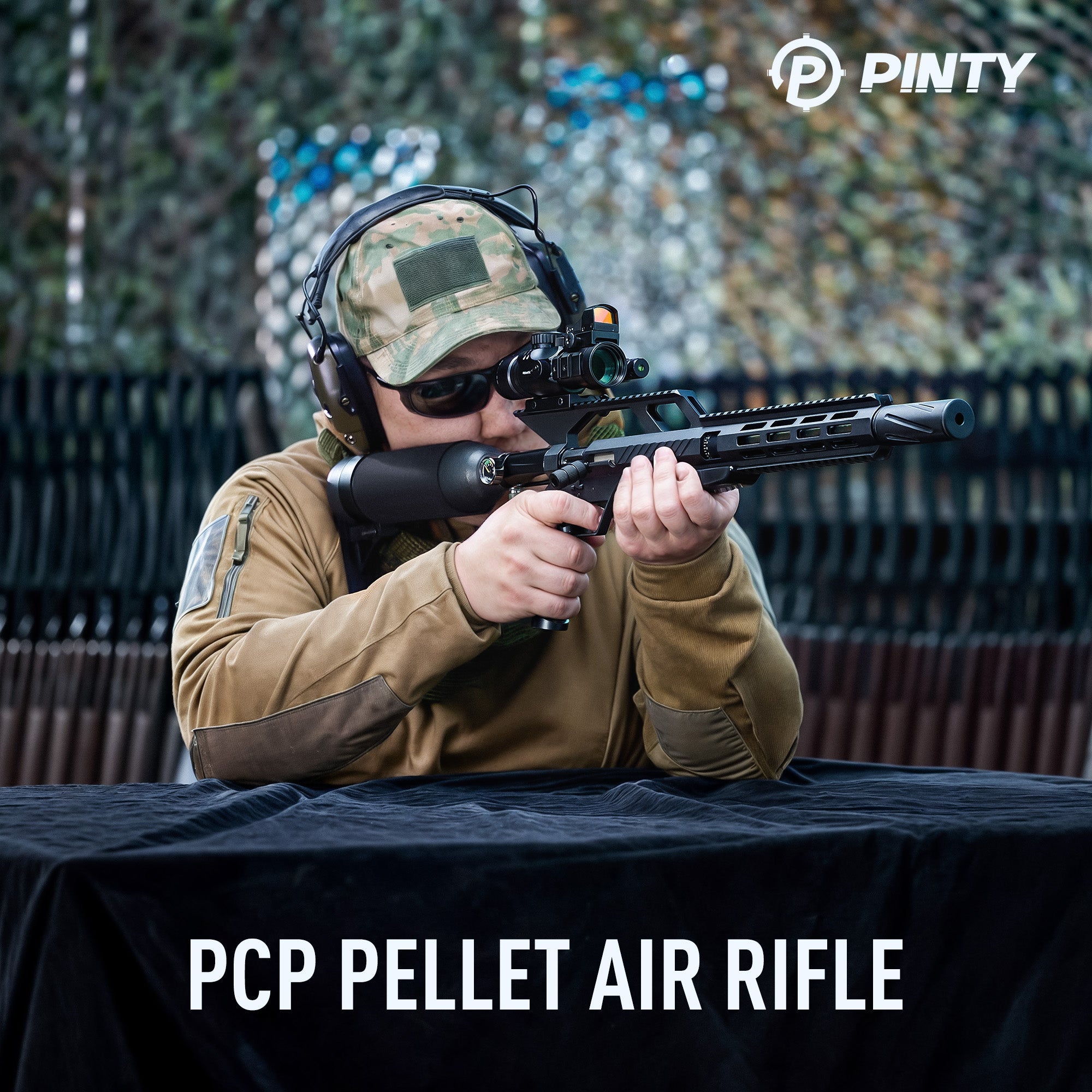Pinty Nightfall MKII - 22 Cal Regulated PCP Pellet Gun Air Rifle with 850 fps Velocity & Picatinny Rail