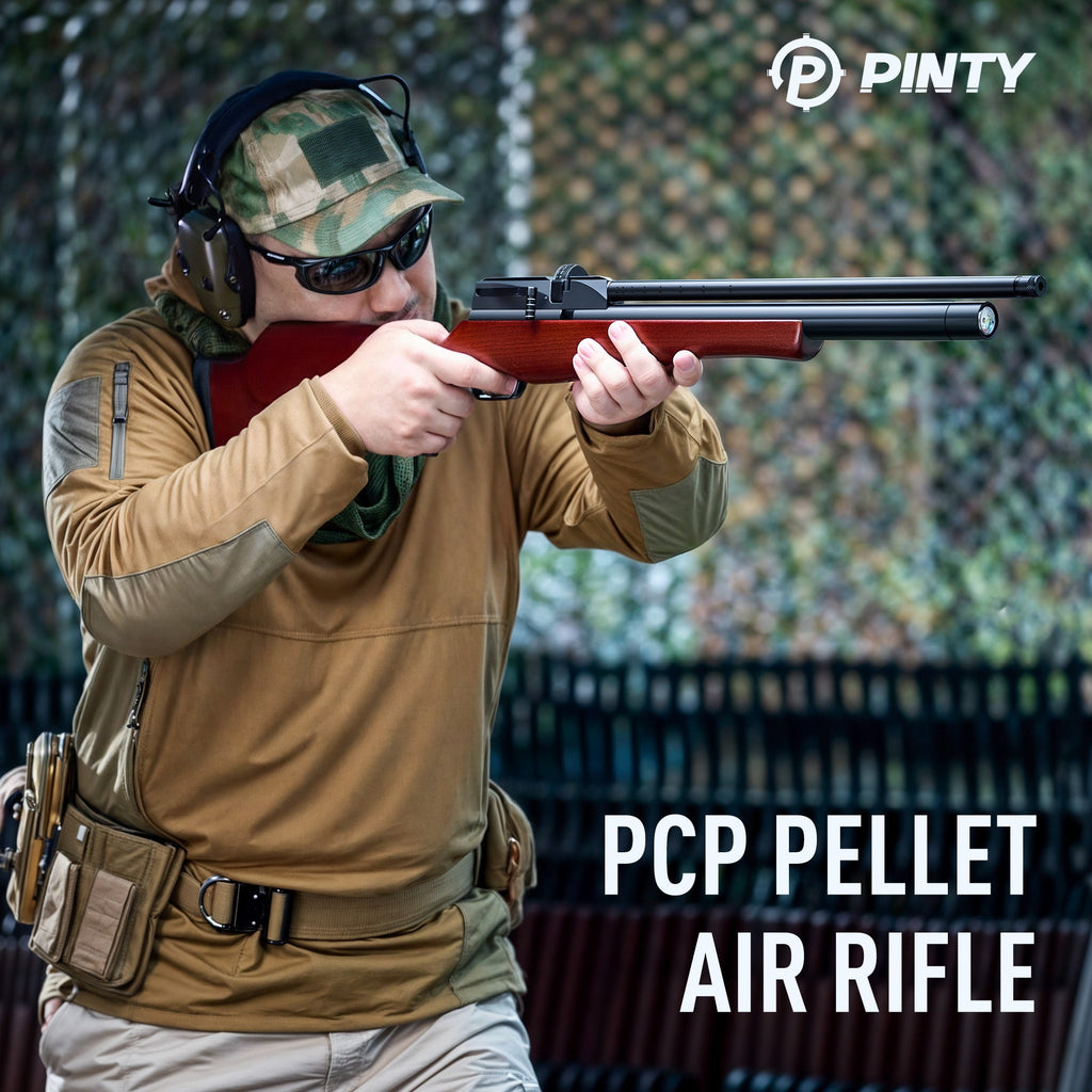 Pinty Timber - 10 Pellet .22Cal PCP Pellet Gun Air Rifle High Power Airgun for Hunting