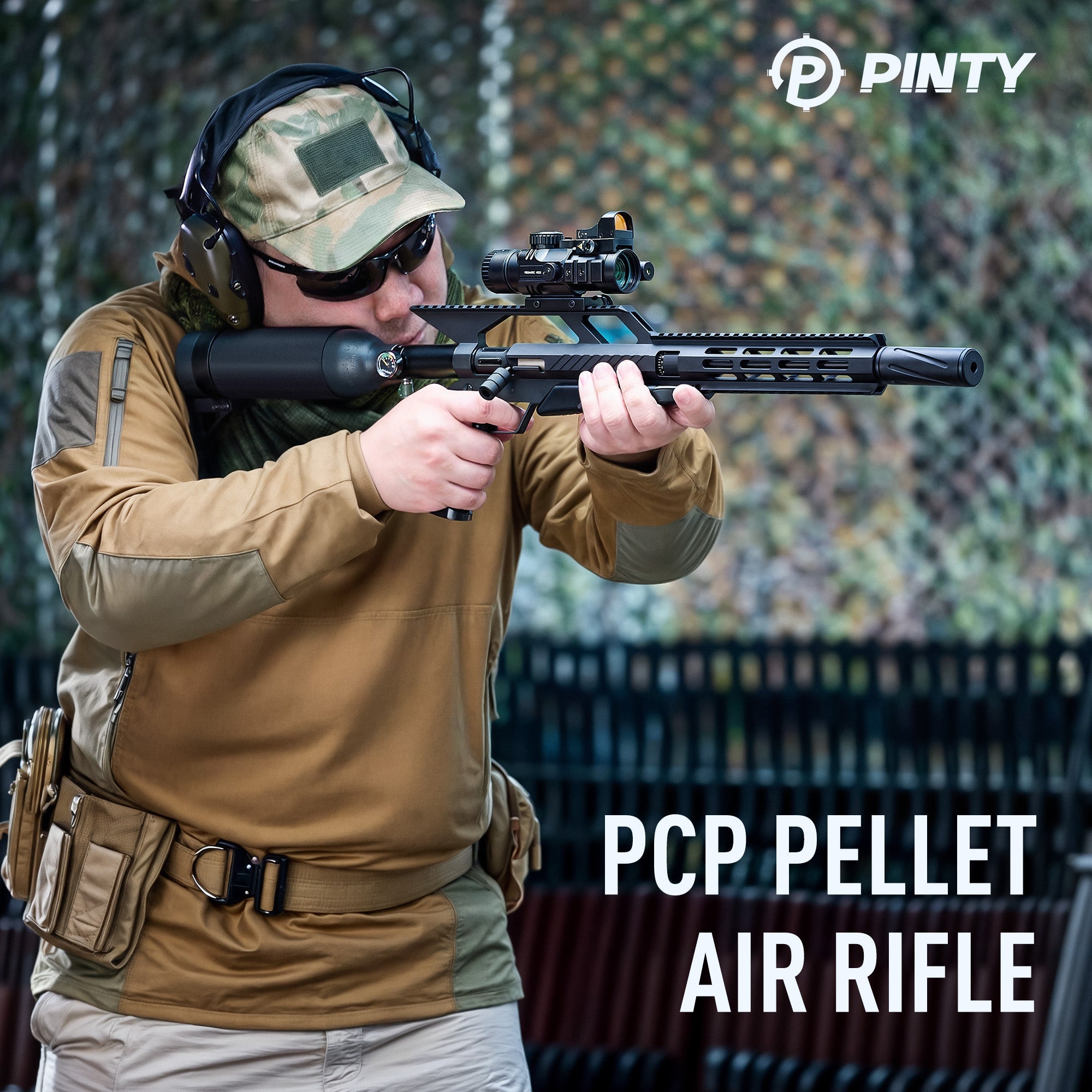 Pinty Nightfall MKII - 22 Cal Regulated PCP Pellet Gun Air Rifle with 850 fps Velocity & Picatinny Rail
