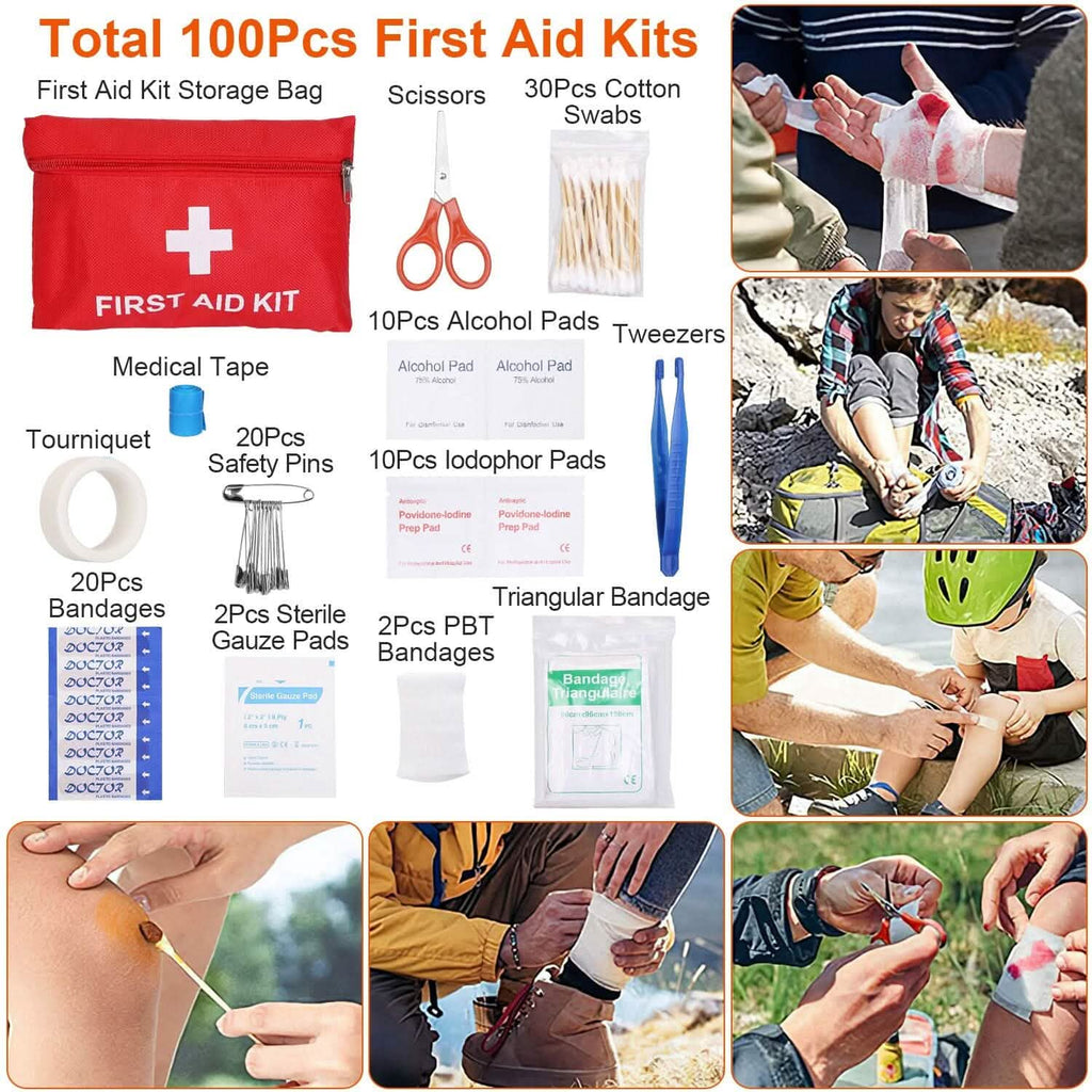 125-Pieces: Emergency Survival Gear Tactical for Outdoor Adventure