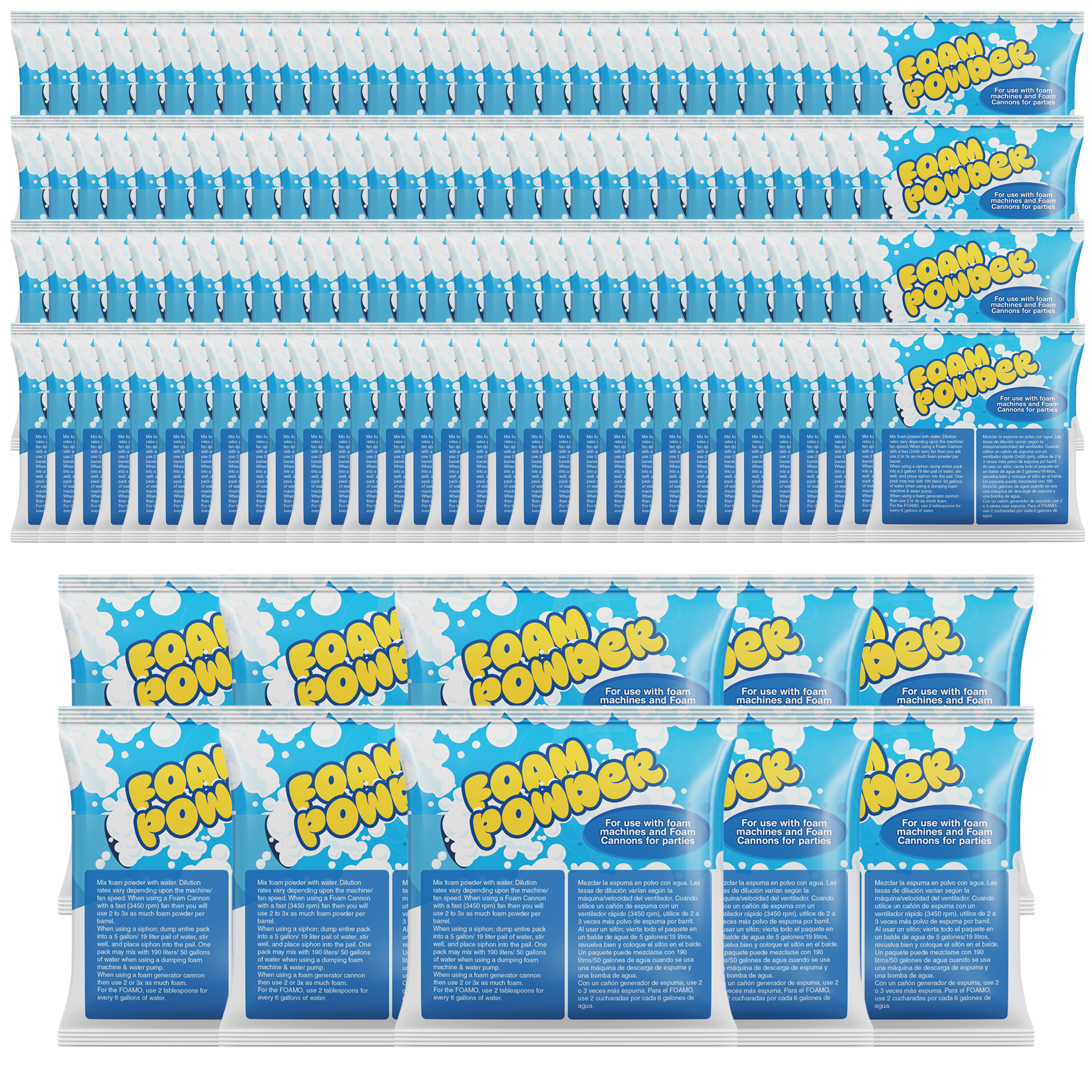 FOAM POWDER PACKS (Generic) $15 ea. 136 POWDER PACKS (2 Free Super E Foam Units incl.)