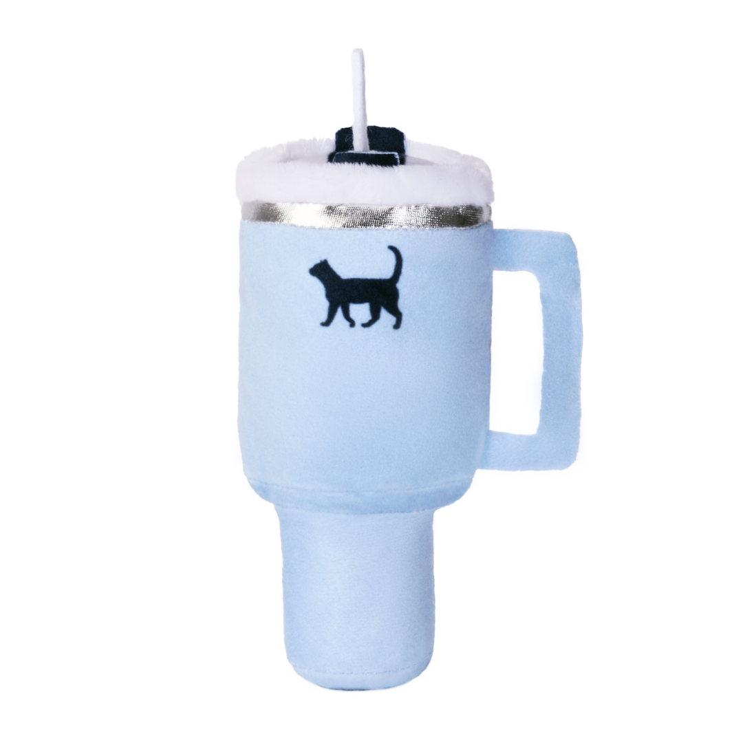 Kitty Cup Cat Tumbler Toy with Catnip & Crinkle Paper- Ideal Cat Birthday Gift