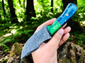 Timberwolf – Custom Damascus Hunting Knife