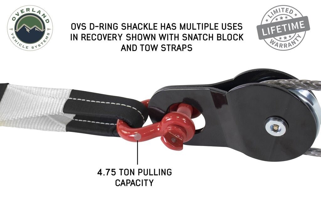 OVS 3/4" D Ring Shackle 4.75 Ton