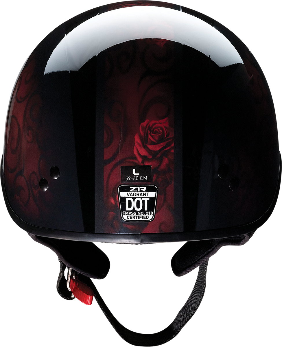 Z1R, Z1R Vagrant Helmet - Red Catrina with Black/Red Finish, Medium (Part Number 0103-1315)