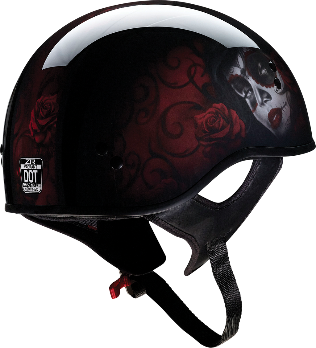 Z1R, Z1R Vagrant Helmet - Red Catrina, Black/Red, XL - Part Number 0103-1317