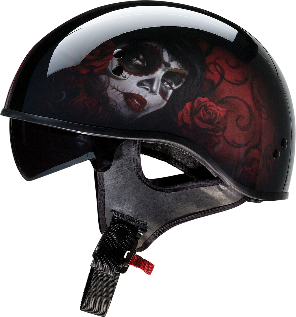 Z1R, Z1R Vagrant Helmet - Red Catrina with Black/Red Finish, Medium (Part Number 0103-1315)