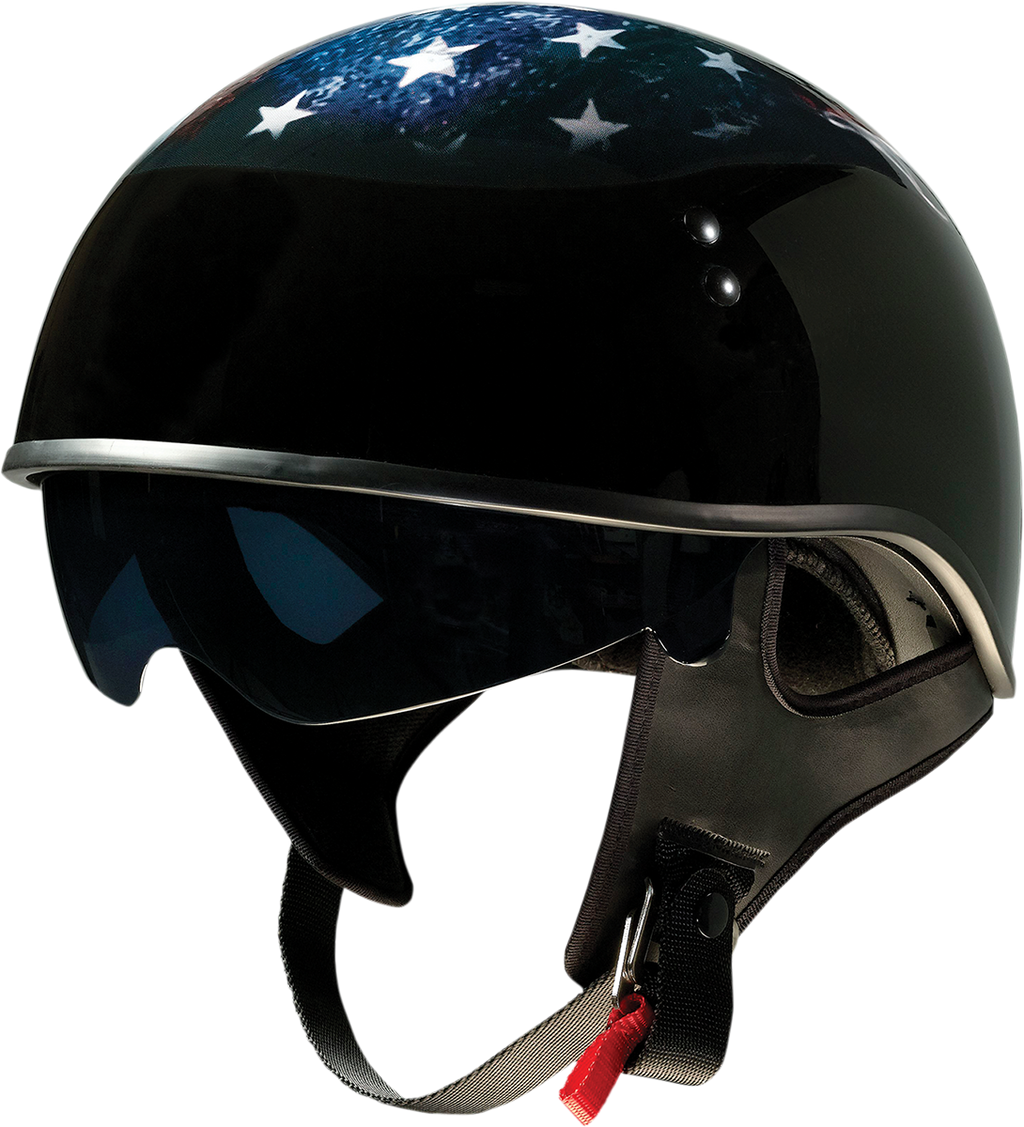Z1R, Z1R Vagrant Helmet USA Skull Black Large - Part Number 0103-1310