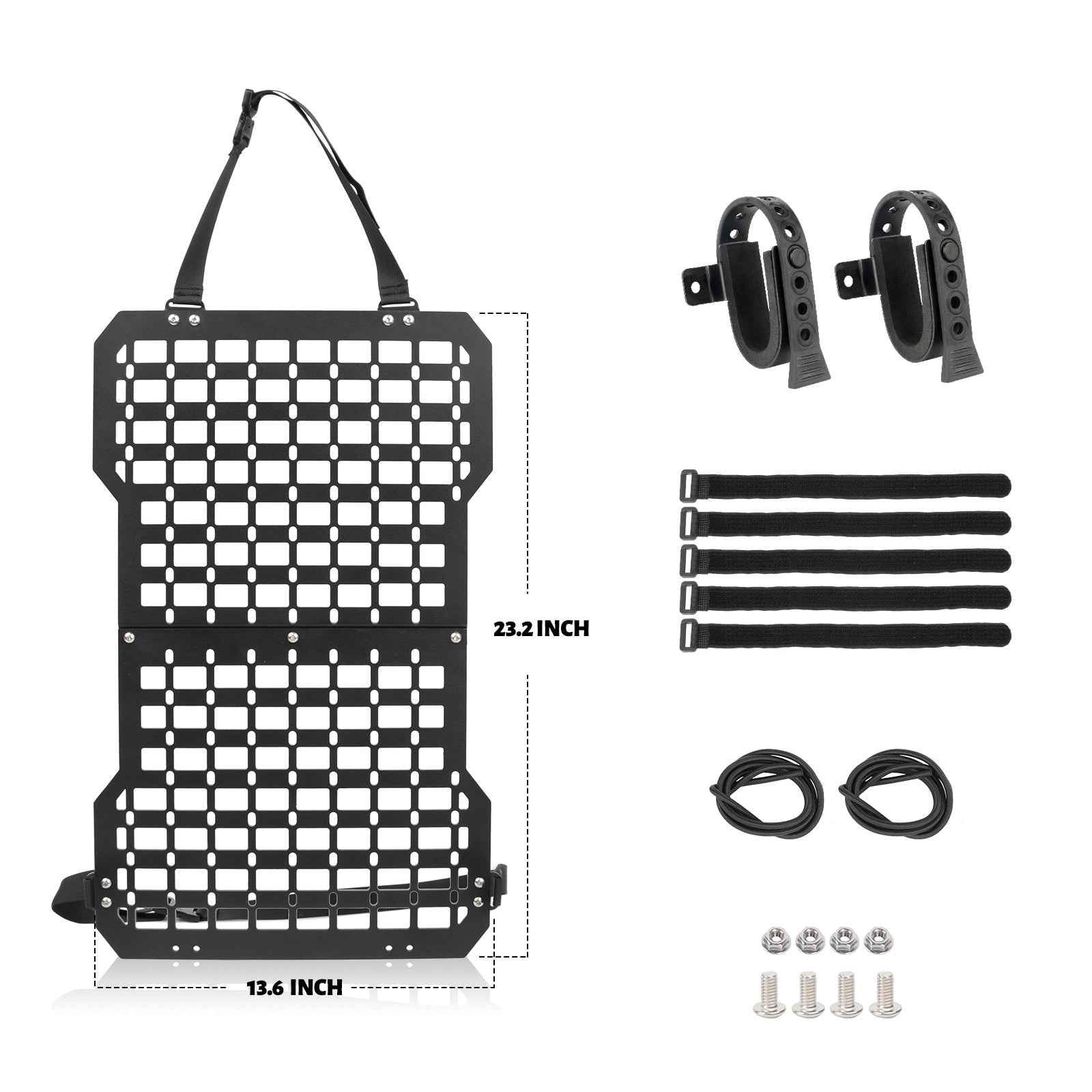 Universal Seat Back Molle Panel Organizer With Gun Holder