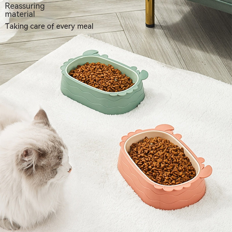 Pet Cat Bowl Crab Shape Slow Feeding Bowl Removable Pet Double