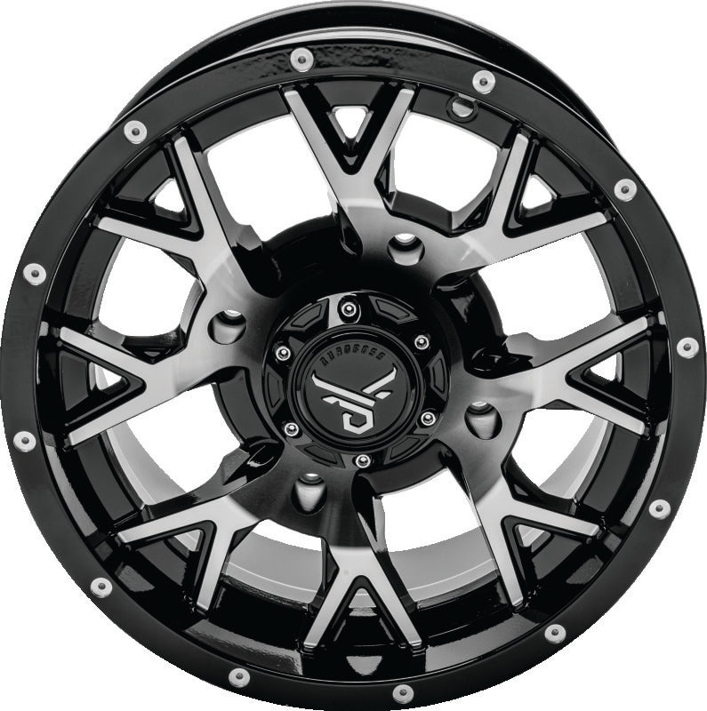 QuadBoss, QuadBoss Barbwire 14x7 Aluminum Wheels - Part Number 608574