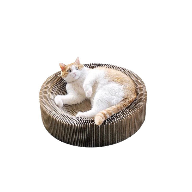 Creative Accordion Decompression Wear-resistant Corrugated Paper Cat Scratch Board