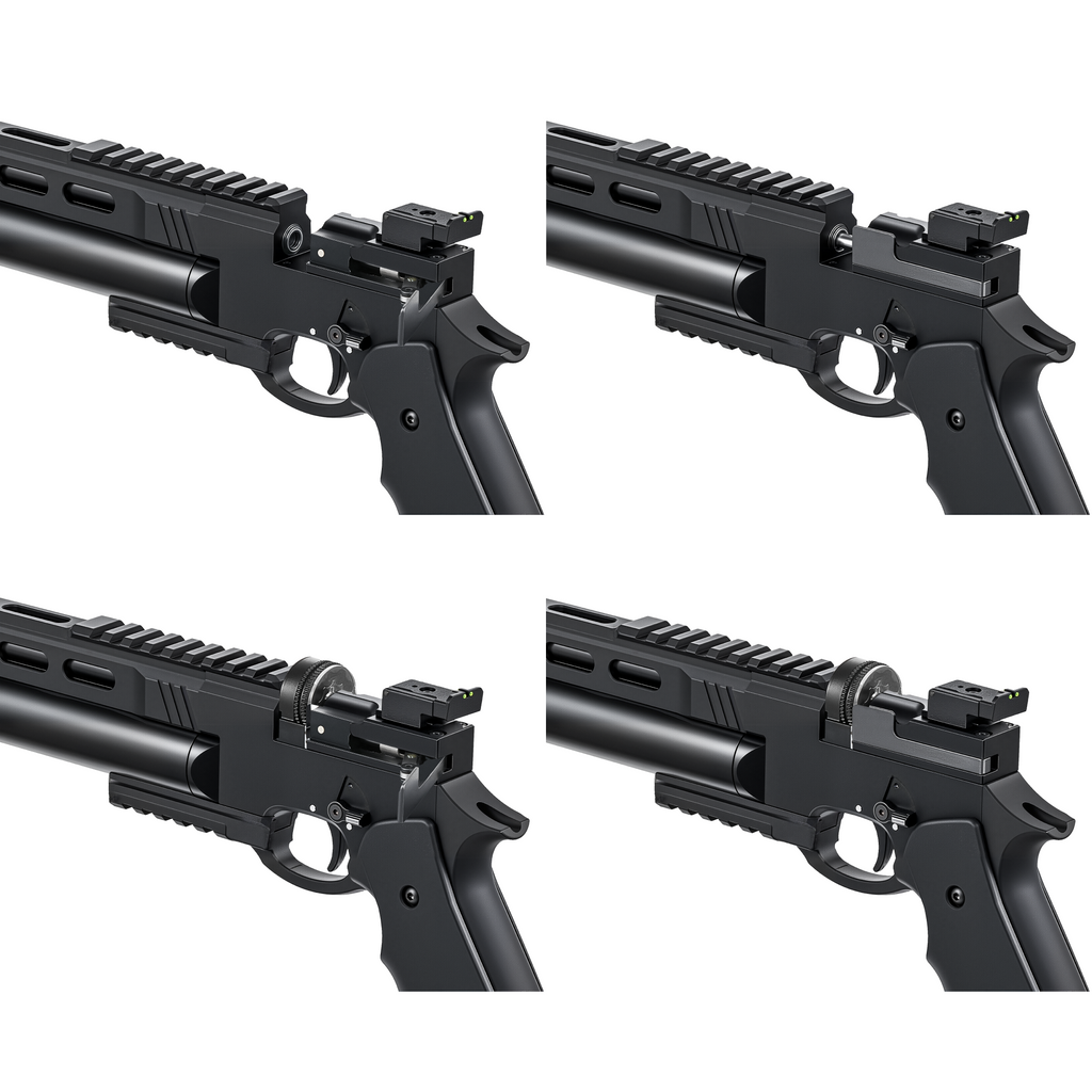 [Pre-Order]Pinty Buster - 9 Pellet .177/.22 Cal PCP Air Pistol, 4.5/5.5 mm High Power Air Gun for Dual 20mm Picatinny Rails