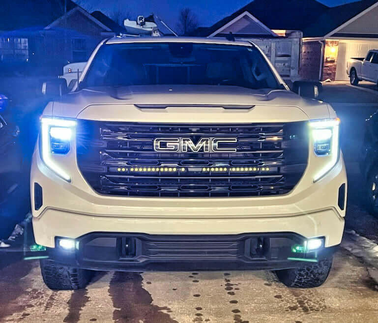 2019+ GMC Sierra 1500 Single 40in Light Bar - SLIM