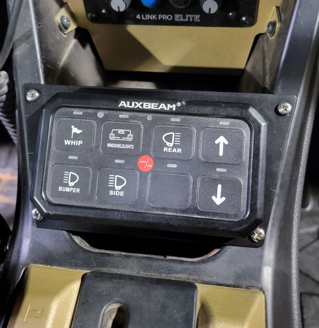 Switch Pros / Auxbeam Switch Panel Mount Plate for Polaris RZR Pro XP / Turbo R / Pro R