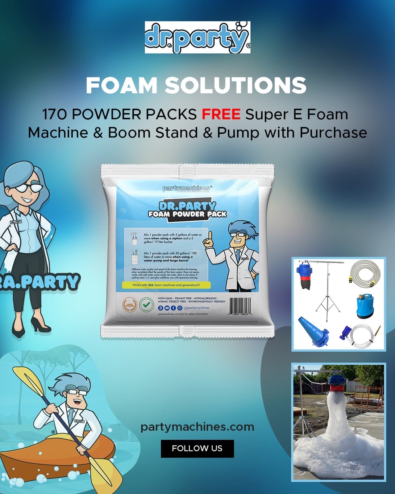 Foam Powder Packs 6 – 24 - 34-40 - 68- 80-102-102-120-136- 170- 204