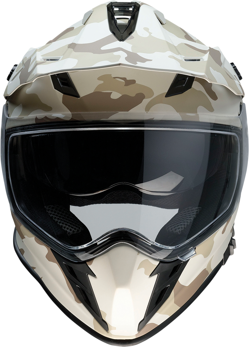 Z1R, Z1R Range Helmet - Camo Desert Medium with Polycarbonate Shield and Drop-Down Sun Visor