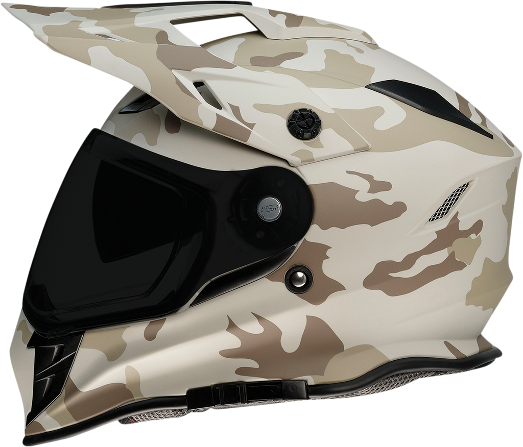 Z1R, Z1R Range Helmet - Camo Desert Medium with Polycarbonate Shield and Drop-Down Sun Visor