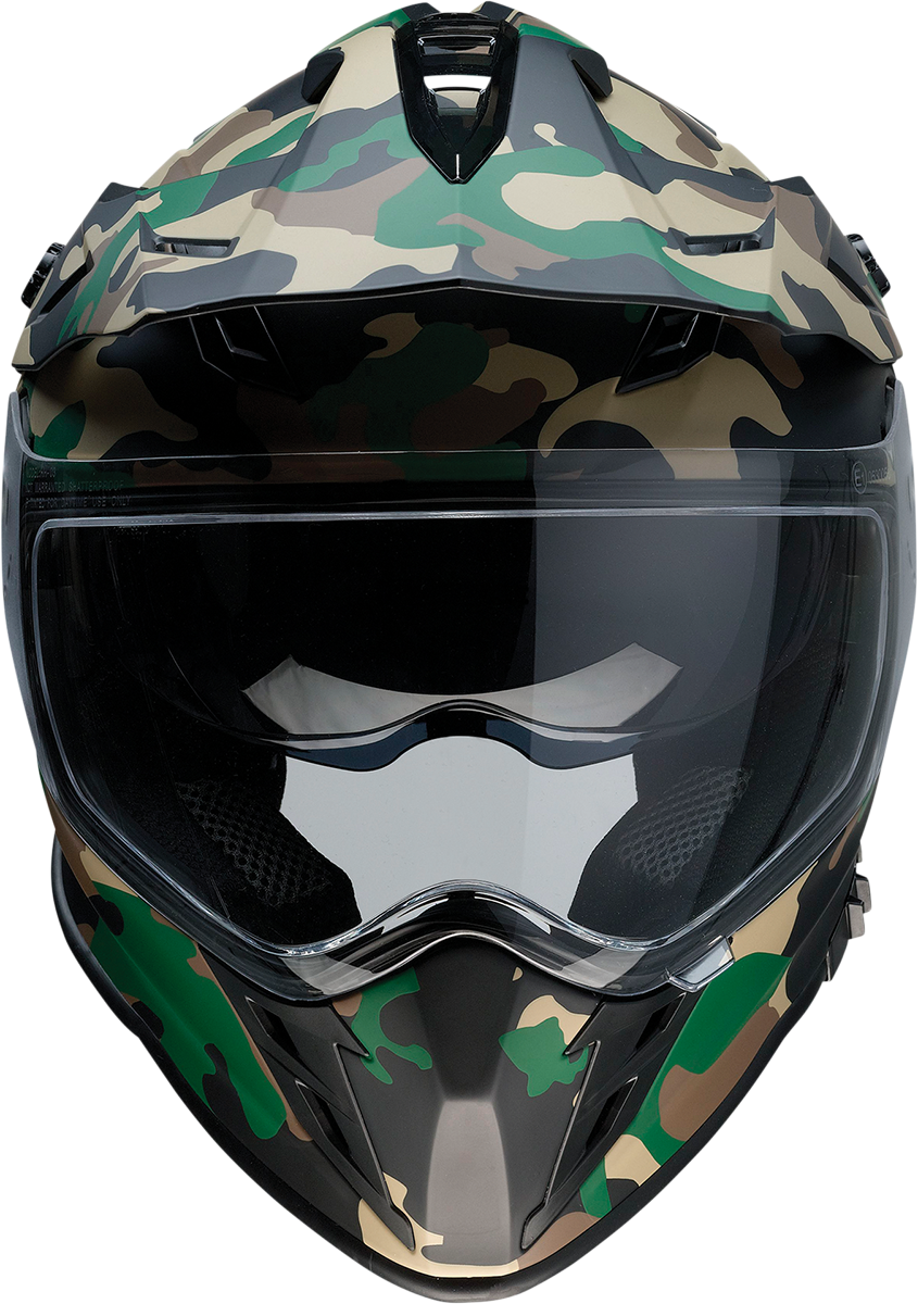 Z1R, Z1R Range Camo Woodland Motorcycle Helmet - 2XL (Part No. 0140-0086)