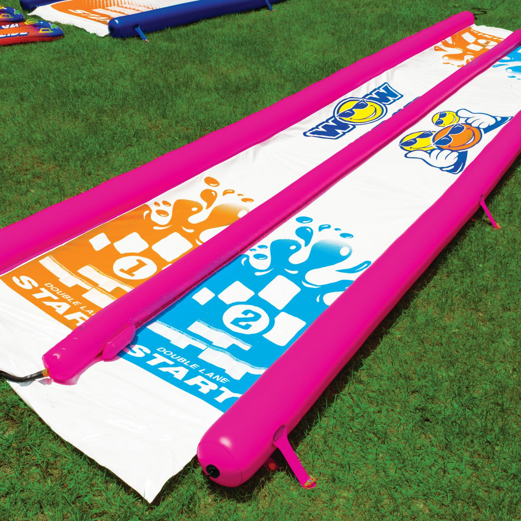 WOW Watersports Giant Backyard Double Lane Lawn Slide