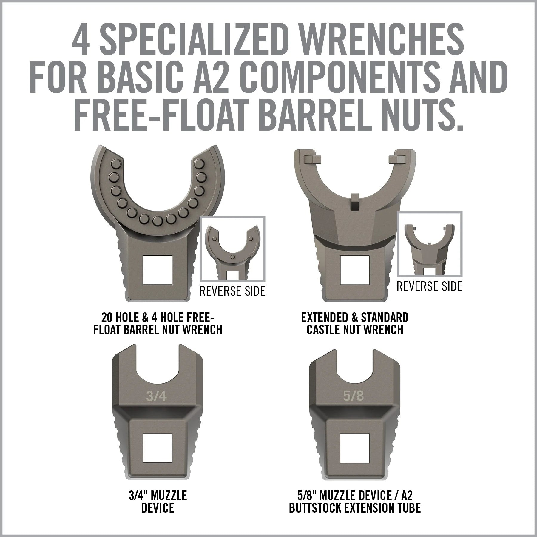Master-Fit A2/AR15 Crowfoot Wrench Set
