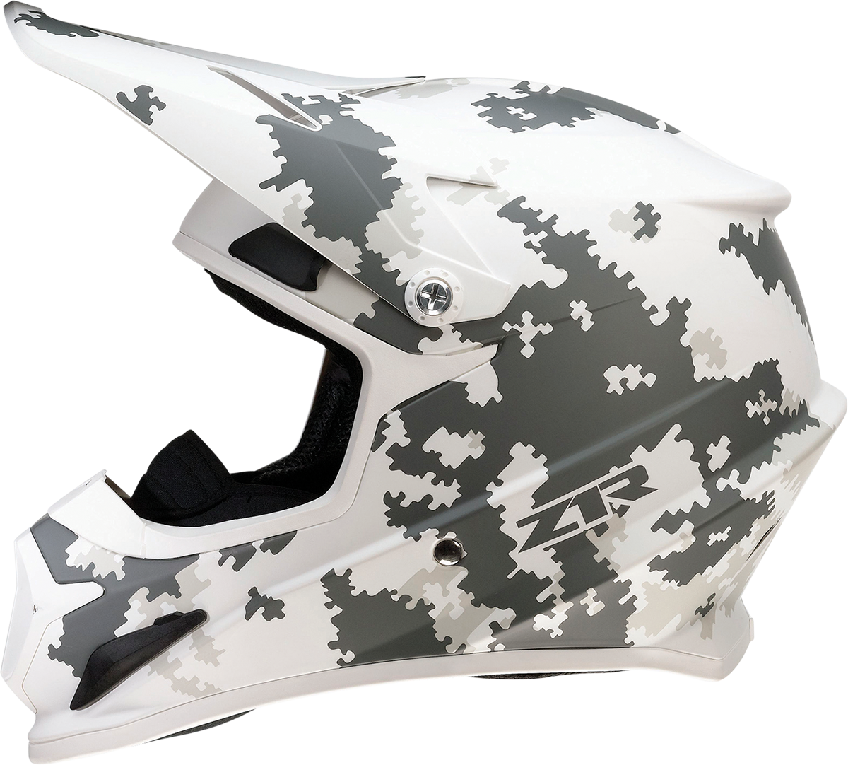 Z1R, Z1R Rise Snow Helmet - Digi Camo White/Gray, 2XL - Injection Molded Polycarbonate Shell with Open Flow Ventilation