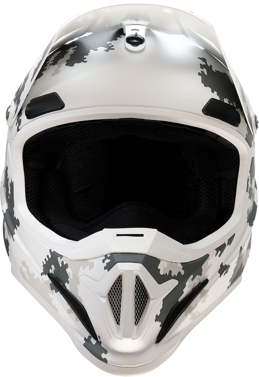 Z1R, Z1R Rise Snow Helmet – Digi Camo White/Gray, XL – Polycarbonate Shell with Open Flow Ventilation