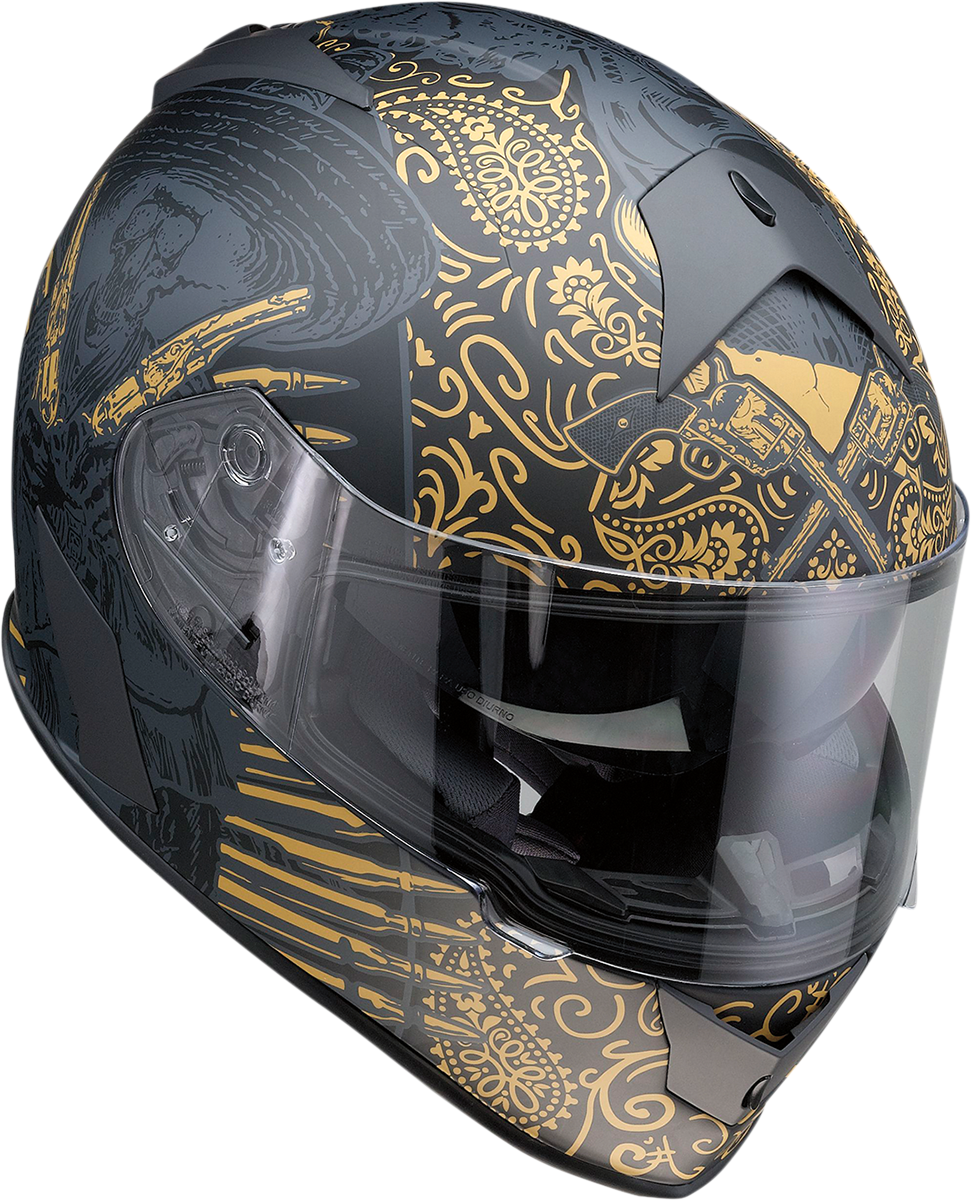 Z1R, Z1R Warrant Helmet - Sombrero Black/Gold XL (Part #0101-14174)