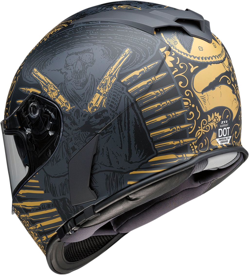 Z1R, Z1R Warrant Helmet - Sombrero Black/Gold XL (Part #0101-14174)