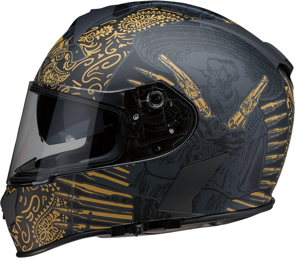Z1R, Z1R Warrant Helmet - Sombrero Black/Gold XL (Part #0101-14174)