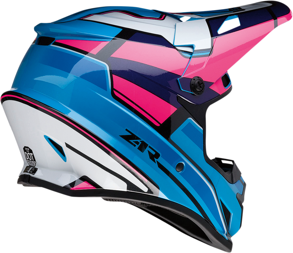 Z1R, Z1R Rise Motorcycle Helmet - Pink/Blue, 4XL | Part Number 0110-7191
