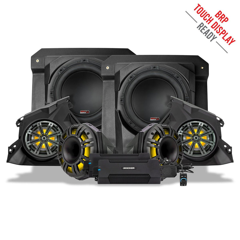 2024 Can-Am® Maverick R, Phase-6 K-Spec 1650watt 6-Speaker System with 8" Horns