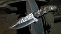 Handcrafted Custom Hunting Knife with Sheep Horn Handle – 1095 Steel