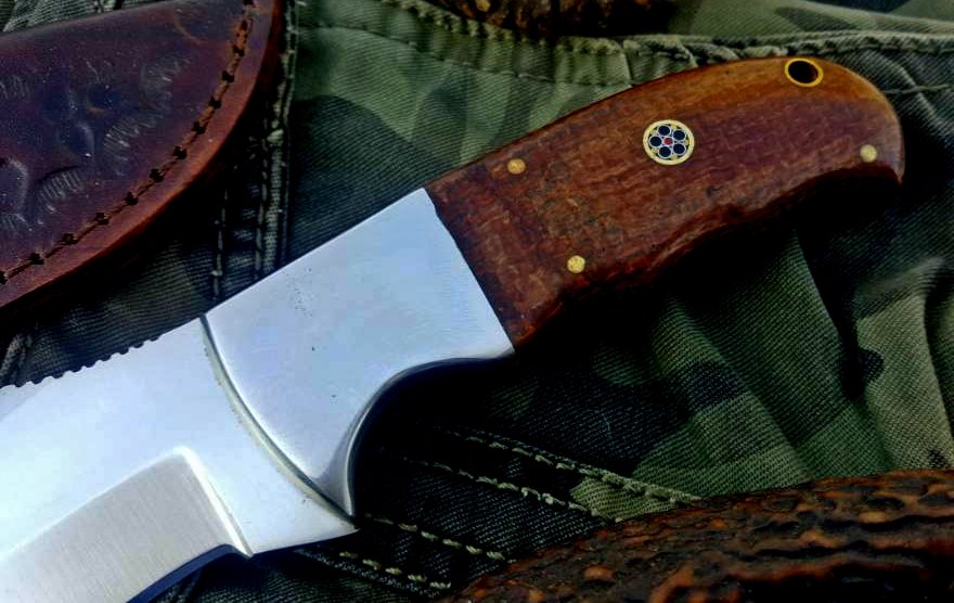 Custom Handmade D2 Tool Steel  Hunting Skinning Camping Knife