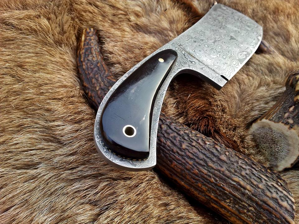 Hand Made Damascus Blade Cleaver
