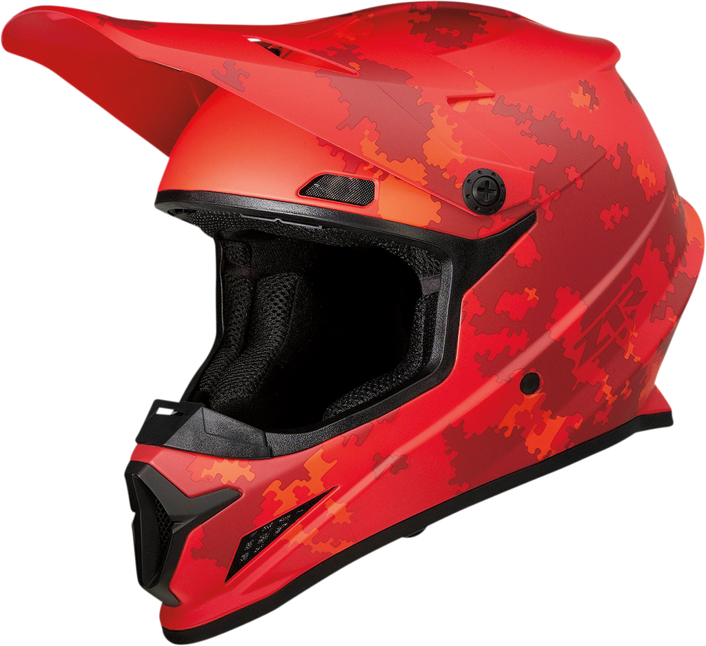 Z1R, Z1R Rise Helmet Digi Camo Red 2XL with Enhanced Ventilation and Removable Liner