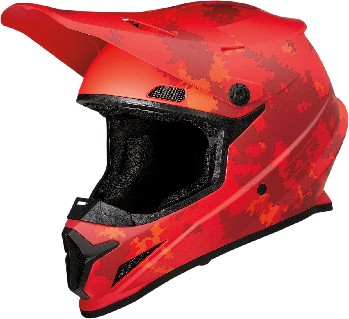 Z1R, Z1R Rise Helmet Digi Camo Red 2XL with Enhanced Ventilation and Removable Liner